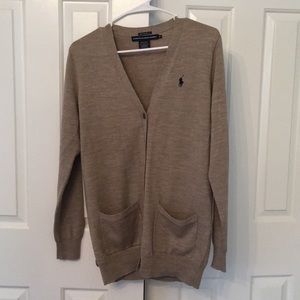 Ralph Lauren Tan Cardigan Sweater